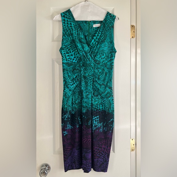 Calvin Klein Ombré Snake Print Dress - Picture 1 of 4